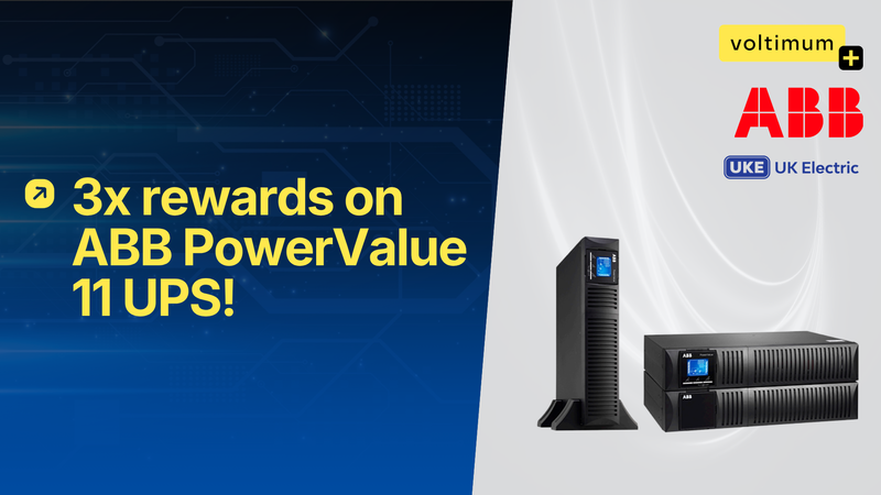 3x rewards on ABB PowerValue 11 UPS at UK Electric