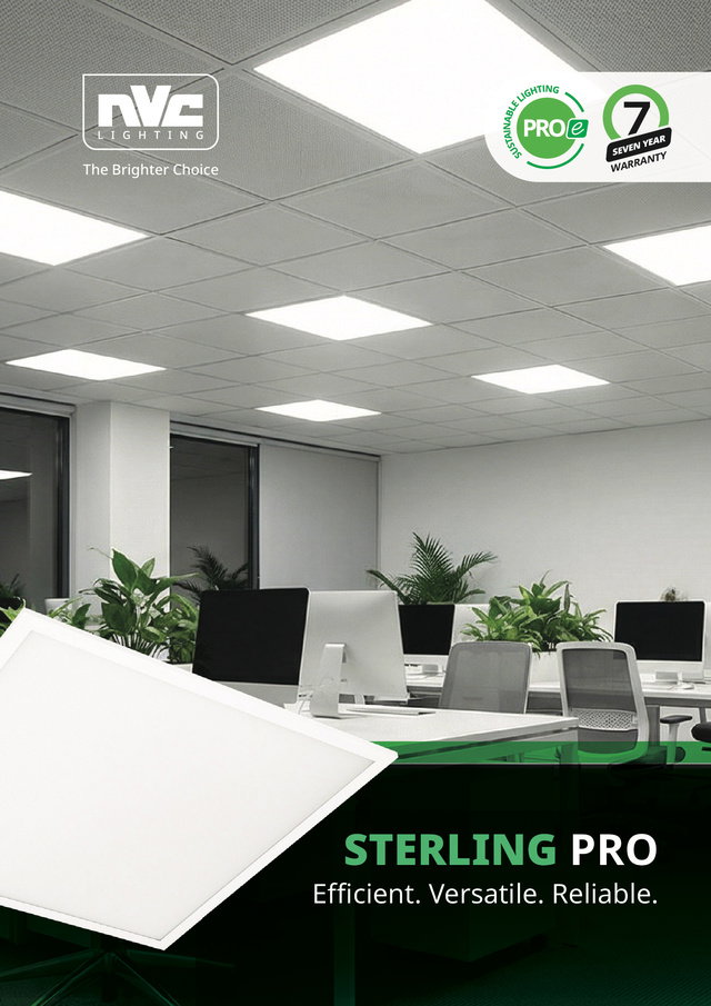 NVC Sterling Pro LED Panel Brochure | CRI>90 Lighting