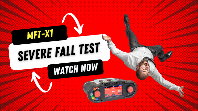 Dropped, battered & still working: Megger puts the MFT-X1 through a severe fall test