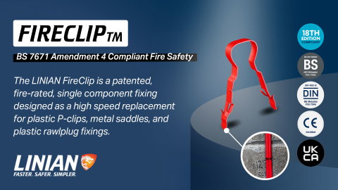 Staying compliant with BS7671 Wiring Regulations using FireClips
